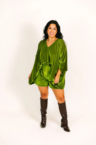 Olive Velvet Tunic - Fringe+Co