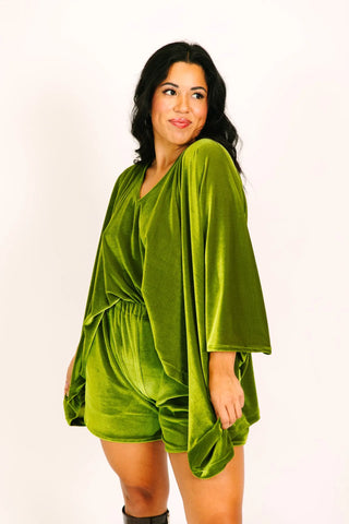 Olive Velvet Tunic - Fringe+Co