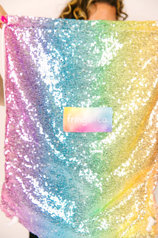 Ombre Rainbow Sequin Bag - Fringe+Co