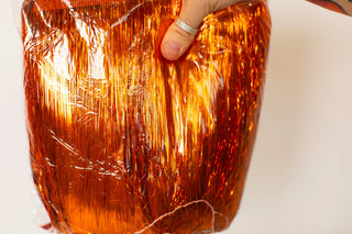 Orange Tinsel Trim - Fringe+Co