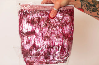 Pink Tinsel Trim - Fringe+Co