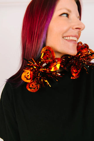 Pumpkin Pom Pom Earrings - Fringe+Co