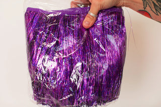 Purple Holographic Tinsel Trim - Fringe+Co