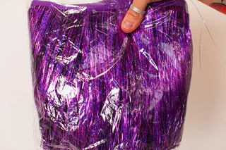 Purple Holographic Tinsel Trim - Fringe+Co