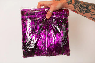 Purple Tinsel Trim - Fringe+Co