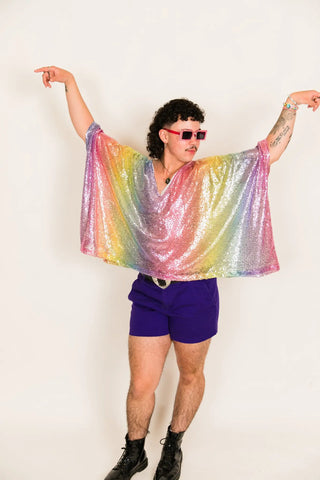 Rainbow Sequin Ombre Tunic - Fringe+Co