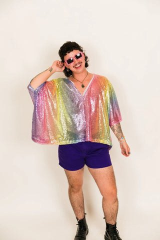 Rainbow Sequin Ombre Tunic - Fringe+Co