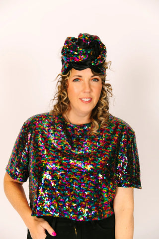 Rainbow Sequin Party Wrap - Fringe+Co