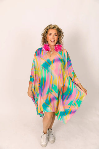 Rainbow Short Caftan - Fringe+Co