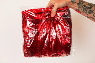 Red Tinsel Trim - Fringe+Co
