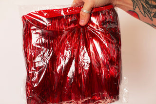 Red Tinsel Trim - Fringe+Co