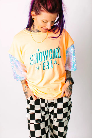 Showgirl Iridescent Sequin Party Tee - Fringe+Co