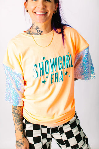 Showgirl Iridescent Sequin Party Tee - Fringe+Co