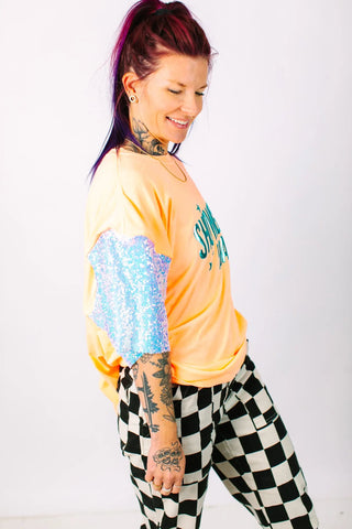 Showgirl Iridescent Sequin Party Tee - Fringe+Co