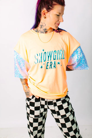 Showgirl Iridescent Sequin Party Tee - Fringe+Co