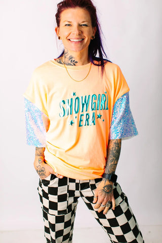 Showgirl Iridescent Sequin Party Tee - Fringe+Co