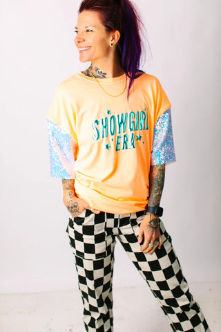 Showgirl Iridescent Sequin Party Tee - Fringe+Co