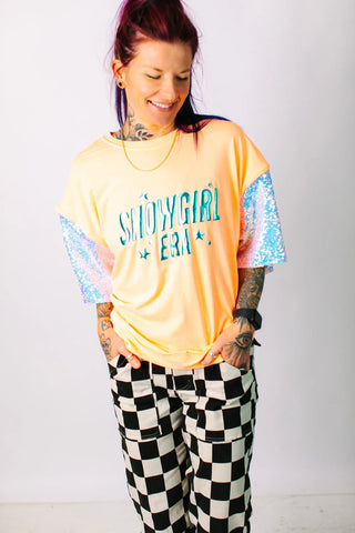 Showgirl Iridescent Sequin Party Tee - Fringe+Co