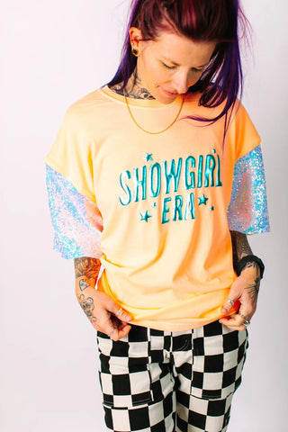 Showgirl Iridescent Sequin Party Tee - Fringe+Co
