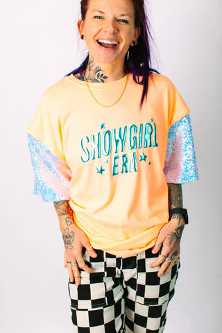 Showgirl Iridescent Sequin Party Tee - Fringe+Co
