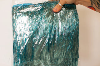 Tiffany Blue Tinsel Trim - Fringe+Co