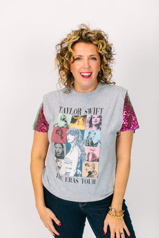 TSwift Eras Tour Grey Party Tee