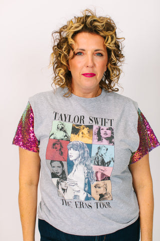 TSwift Eras Tour Grey Party Tee