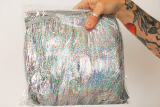 Silver Holographic Tinsel Trim