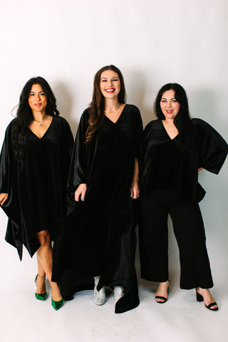 Black Velvet Long Caftan