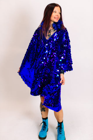 Blue Paillette Mid Caftan