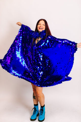 Blue Paillette Mid Caftan