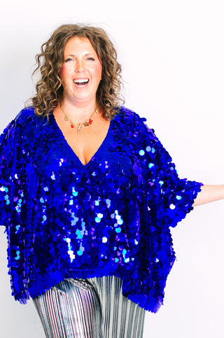 Blue Paillette Tunic