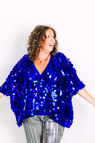 Blue Paillette Tunic