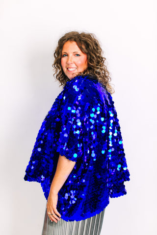Blue Paillette Tunic