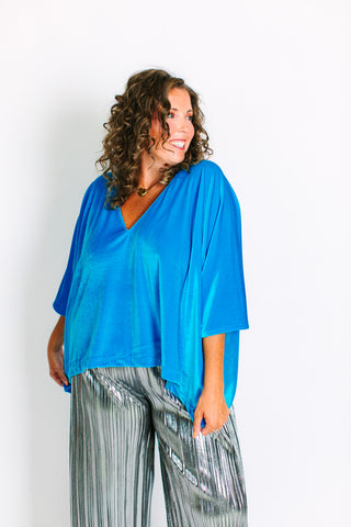 Turquoise Velvet Tunic