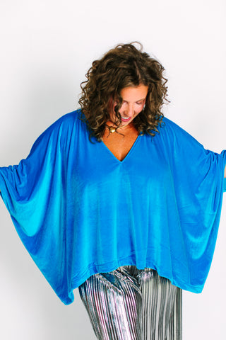 Turquoise Velvet Tunic