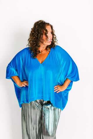 Turquoise Velvet Tunic