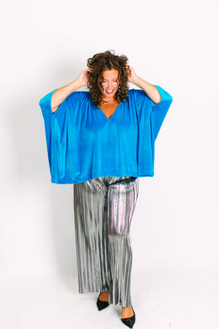 Turquoise Velvet Tunic