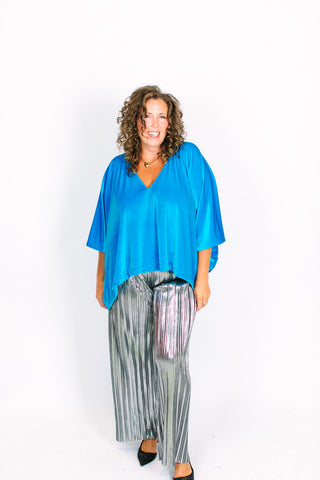 Turquoise Velvet Tunic