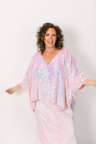 Blush Iridescent Sequin Tunic