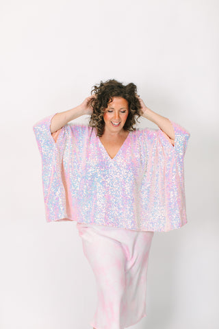 Blush Iridescent Sequin Tunic