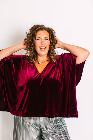 Burgundy Velvet Tunic