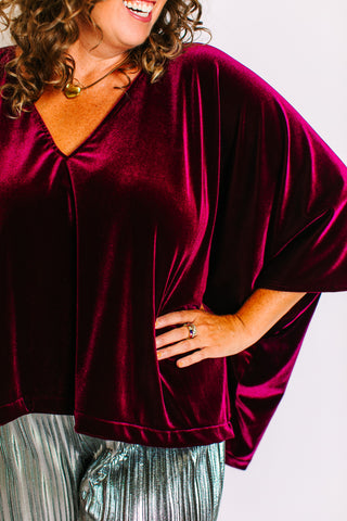 Burgundy Velvet Tunic