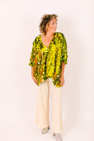 Chartreuse Paillette Tunic