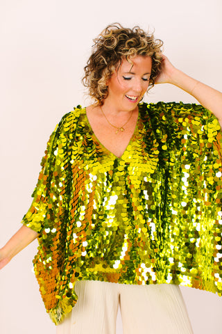 Chartreuse Paillette Tunic