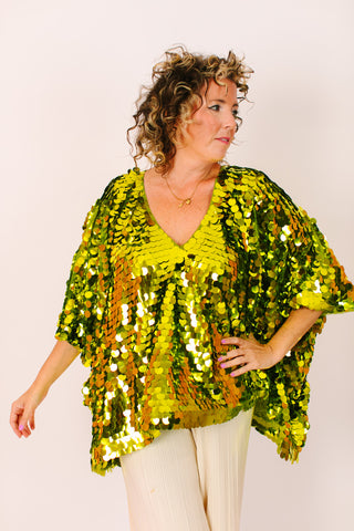 Chartreuse Paillette Tunic