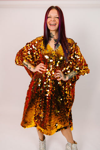 Gold Paillette Mid Caftan