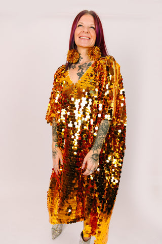 Gold Pom Pom Earrings