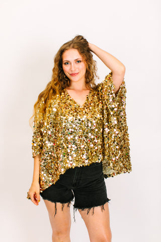 Gold Multi Sequin Tunic