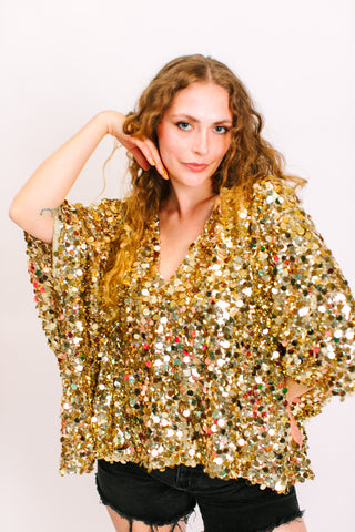 Gold Multi Sequin Tunic